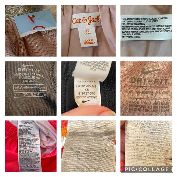 Nike XS Bundle Pink Black Shorts Top Summer Play Cat&Jack 4T NWT Fairy Skirts x2 - Picture 6 of 8